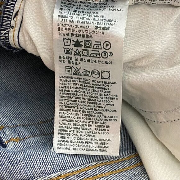 Levi's Wedgie Straight Premium Denim High Rise Cropped Raw Hem Jeans - Picture 14 of 16